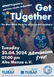 Poster Party Get TUgether 23.04.24 - EN