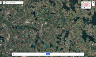 Ausschnitt aus Google Earth Timelapse (Region Leipzig)