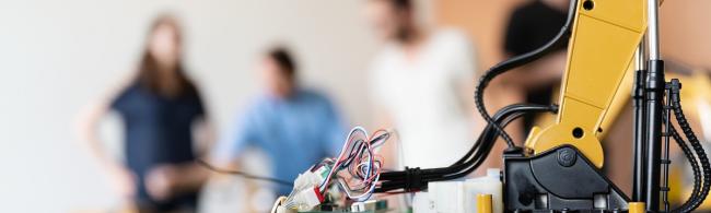 Nahaufnahme einer elektrischen Schnittstelle