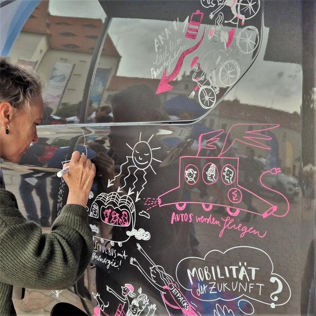 Graphic Recording am Fahrzeug