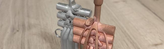 AM-Bauteil aus Reinkupfer und Stahl