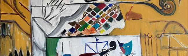 Das Foto zeigt ein abstraktes Gemälde.