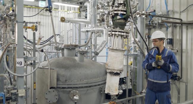 Versuchsanlage zur Gasifizierung 