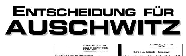 Plakat 14: Entscheidung für Auschwitz