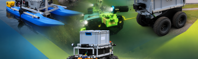 Eine Collage von 4 Robotern