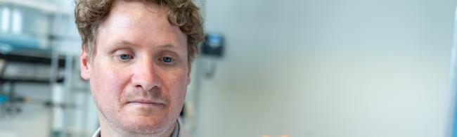 Linus Stegbauer im Labor