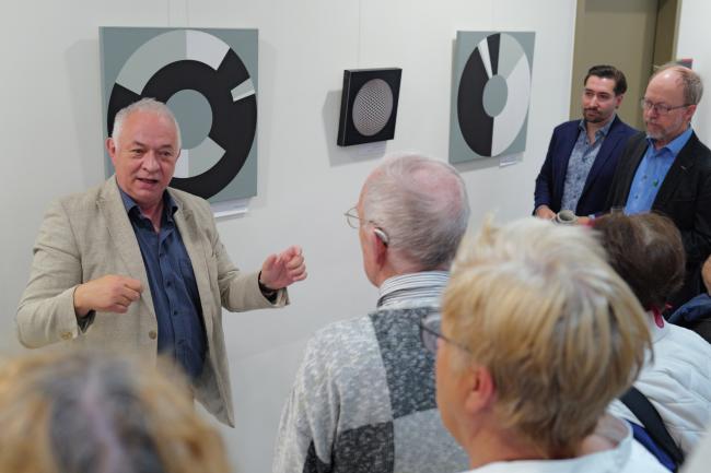 Vernissage der Ausstellung am 17.6. im ZeHS der TU Freiberg.