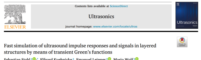 New Paper from the MSE Lab - Fast Ultrasound Simulation in Layered Materials