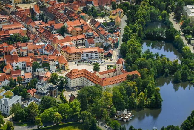 Luftbild über Freiberg