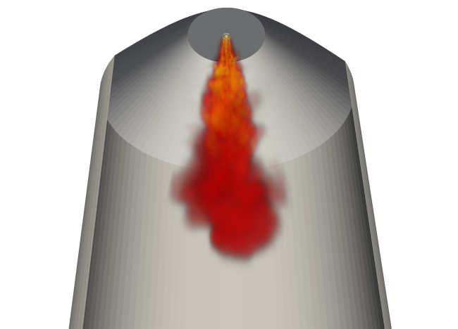 Volume Rendering einer POX-Flamme