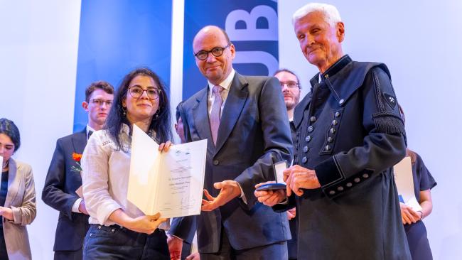 Weisbach Preisträgerin Dr. Hripsime Gevorgyan mit Prof. Dr. Hans-Jürgen Kretzschmar und Prof. Hans-Ferdinand Schramm