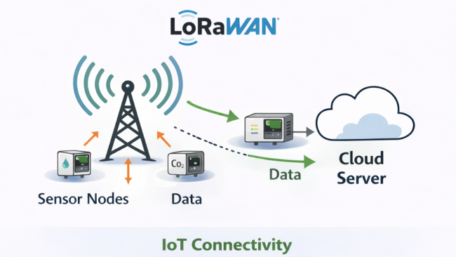 Abbildung über Lorawan-Netzwerk