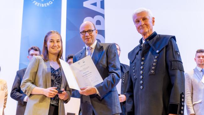 Lehrpreisträgerin Annika Böhle bei der Preisverleihung