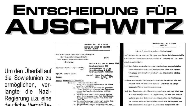 Plakat 14: Entscheidung für Auschwitz