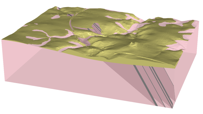 Geologisches 3D-Pilotmodell der Störungszone Petrovice-Döbra