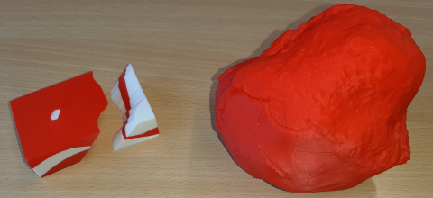 Erste Druckergebnisse von geophysikalischen Daten