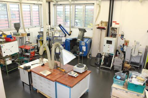 Recyclingtechnikum in der TMV-Halle