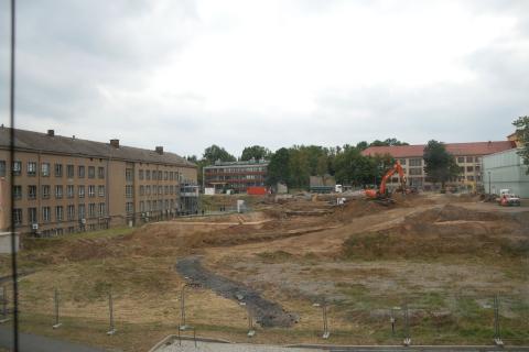 Baufortschritt des Clemens-Winkler-Baus Süd und Mitte am 15.07.2019