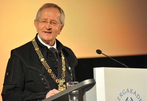 Rektor Prof. Dr. Bernd Meyer zur Eröffnung des Historicums im Festssaal der Alten Mensa