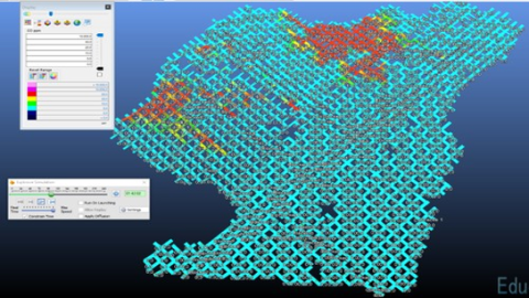 Simulation des CO-Gehaltes im Abbaubereich nach einer Sprengung mit Ventsim