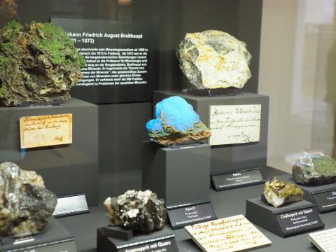 Vitrine im Krügerhaus Freiberg