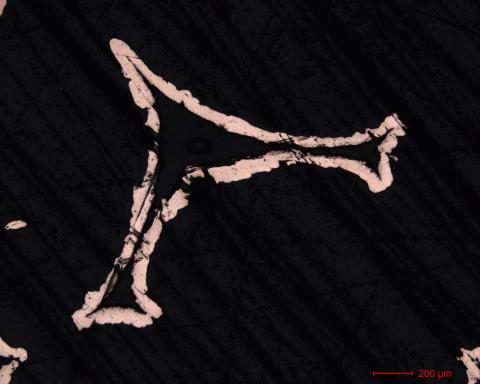 Schliffbild Cu-Schaum