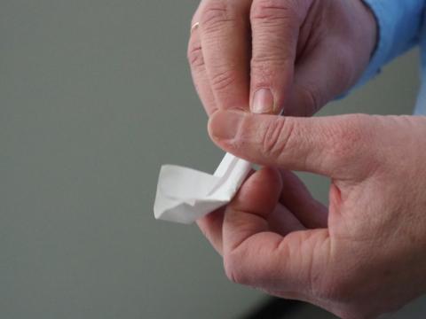 Auswickeln einer Probe