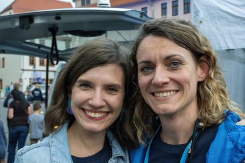 Moderatorin Linda Drescher