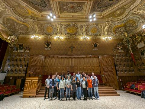 Mitglieder des GRK2802 in der Aula Magna der Universität Padova