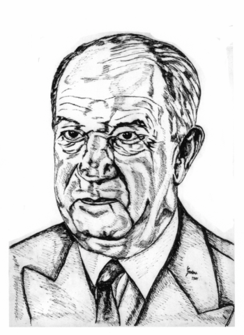 Tuschefederzeichnung von Erich Rammler