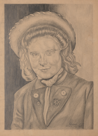 Bleistiftzeichnung von Anneliese Grabow