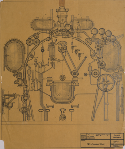 Bleistiftzeichnung Lokomotivführerausrüstung
