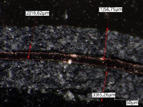 Schichtdicke Kupferschicht
