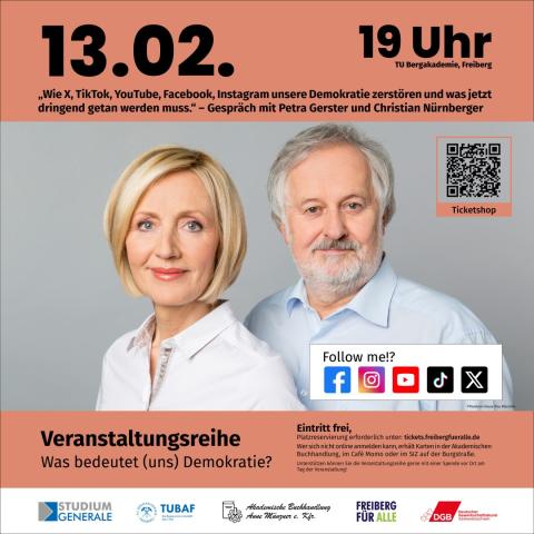 Gerster/Nürmberger: Veranstaltungsankündigung &quot;Wie X, TikTok,YouTube, Facebook, Instagram&quot;