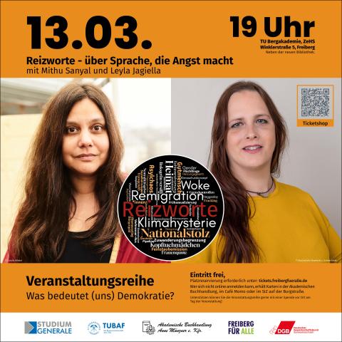 Sanyal/Jagiella: Reizworte - über Sprache, die Angst macht. Veranstaltung am 13.03. um 19 Uhr