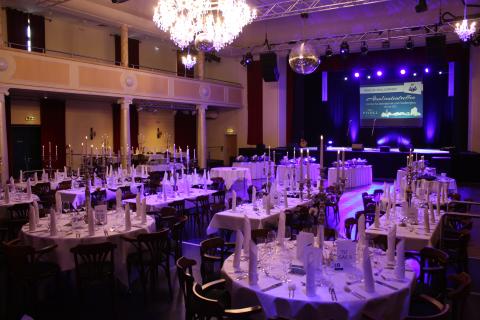 festlich gedeckte Tische im Tivoli Freiberg