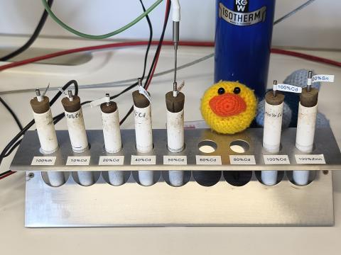 Schmelzproben für Praktikumsversuch