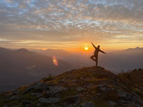 Sonnenuntergang auf dem Patscherkofel.