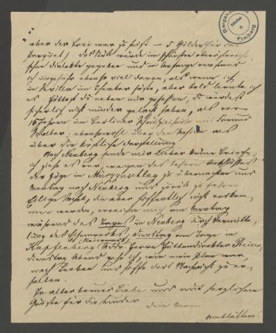 Brief Ledeburs aus Wien vom 31.07.1885