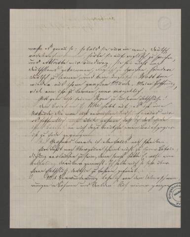 Brief Ledeburs aus Speyer vom 7. September 1890