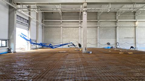 Halle INEMET/IMF Gießen der Bodenplatte