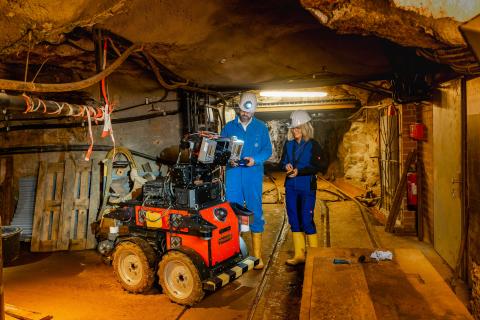 Ministerbesuch im Bergwerk