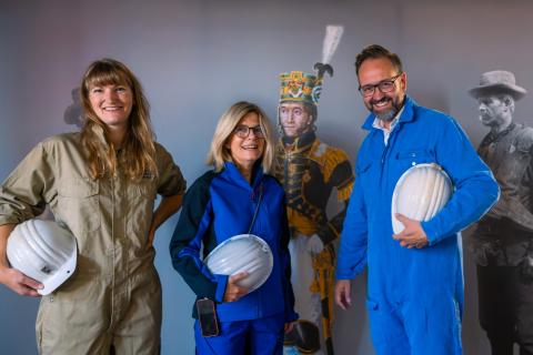 Ministerbesuch im Bergwerk