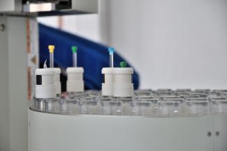 NMR tube in sample holder