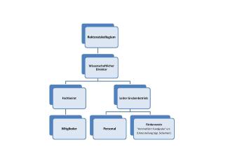 Organigramm der Struktur des Forschungs- und Lehrbergwerks