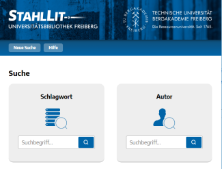 Screenshot der Benutzeroberfläche des StahlLit-Katalogs