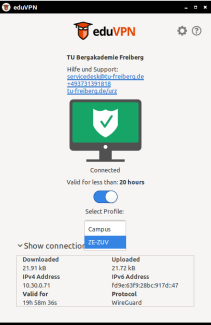 VPN- Profil wählen (Linux)