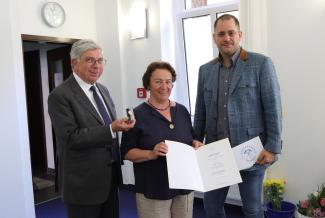goldene Ehrennadel der TU Bergakademie Freiberg an Ingrid Lange