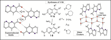 Organic molecules, naphthyridines as a structure with water clusters