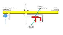 graphic description of the location and streets to find our building